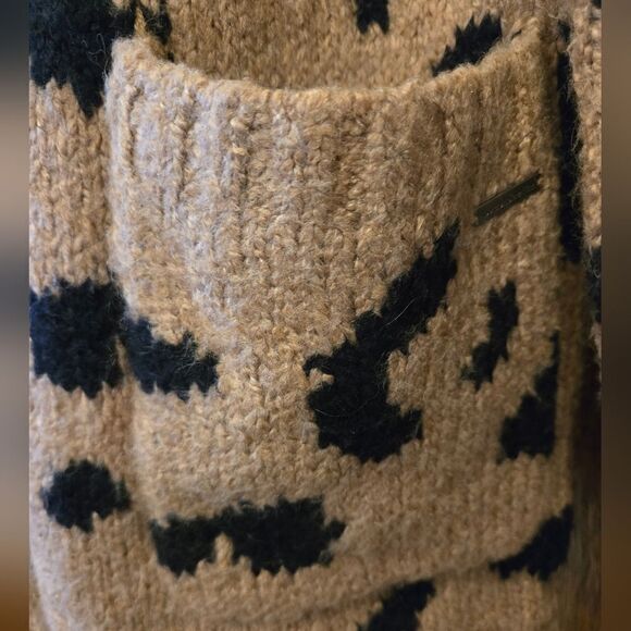 Abercrombie Leopard Open Cardigan Sweater Coat NWOT XSMALL - Picture 4 of 10